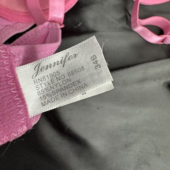 Jennifer Intimates Barbie Pink Bra Light Weight Underwire 34B - Picture 11 of 11